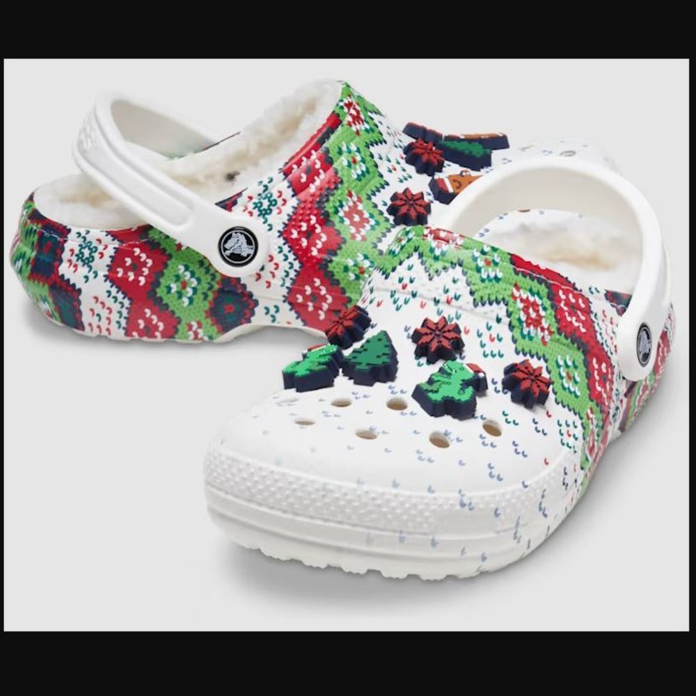 CROCS Classic Lined Holiday Christmas Clog- fuzz lined. NWT